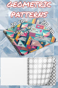 Geometrik Patternler 20 x 20 Cm Büyük Boyama Kitabı
