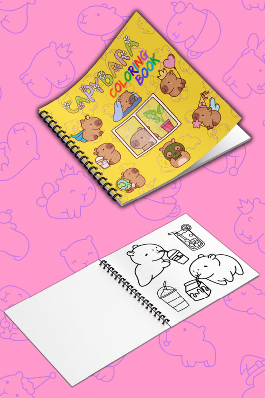 Kapibara (Capybara) Bold And Easy 20 x 20 Cm Büyük Boyama Kitabı