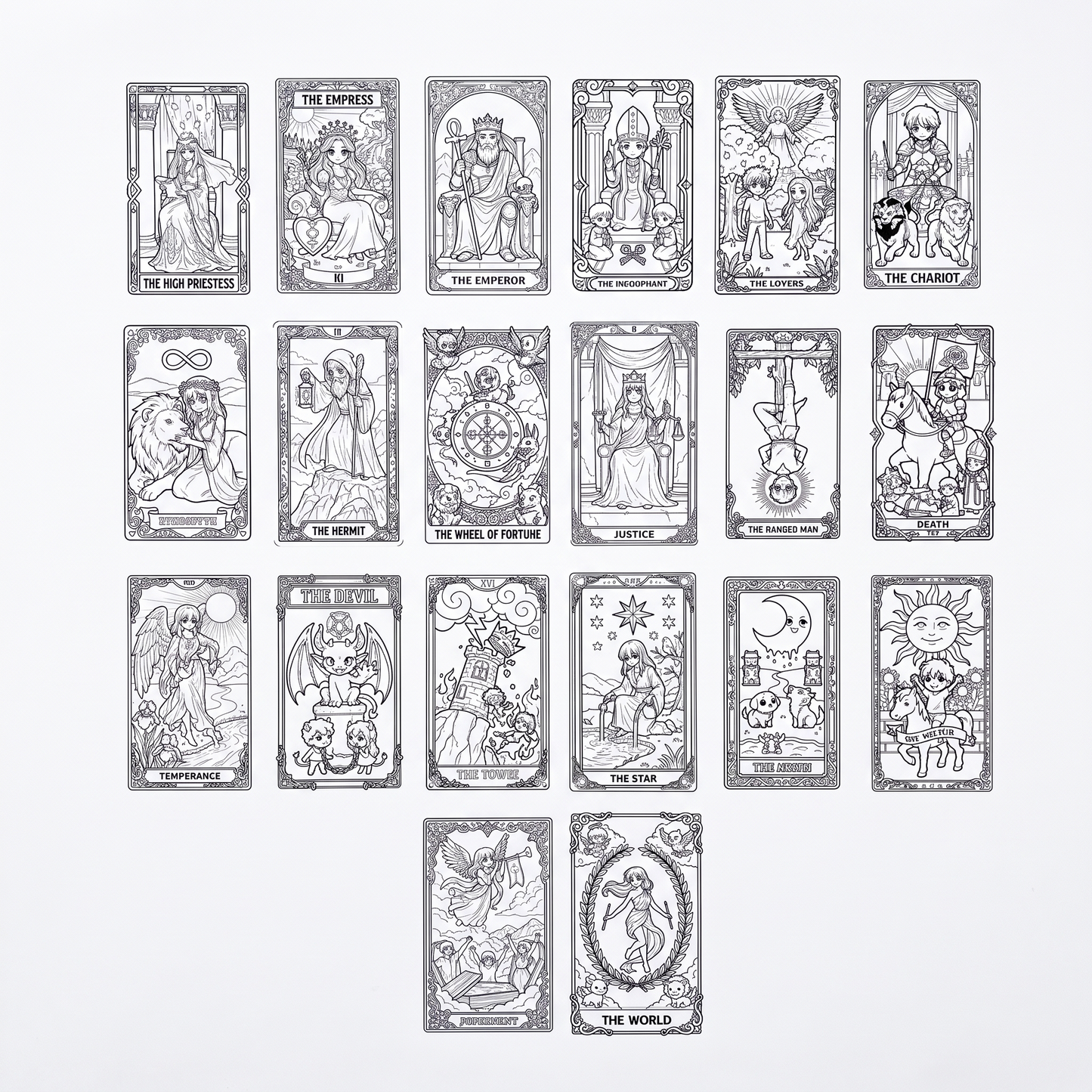 Anime Tarot: Bold & Easy Boyama Kitabı - 10x20 cm