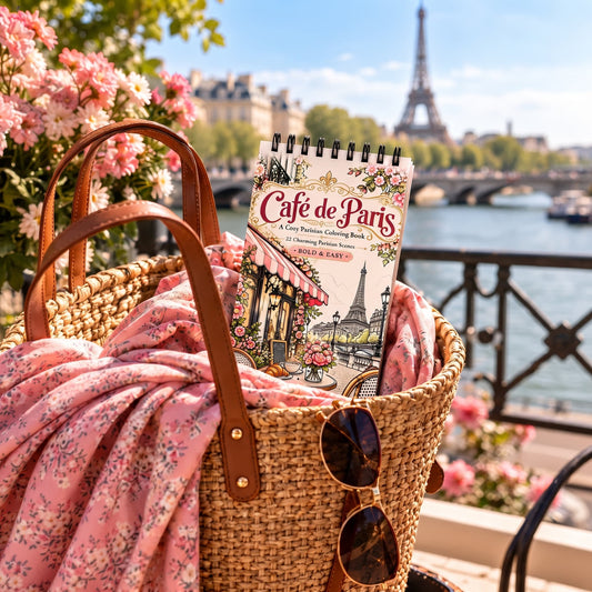 Café de Paris – Paris Kafeleri Temalı Bold & Easy Boyama Kitabı | 10x20 cm