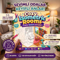 Cozy Isometric Rooms Boyama Kitabı Trace Sketch Color 30 Görsel 20x20 Cm