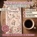Vintage Decoupage Cep Boy Boyama Kitabı 10x20 cm