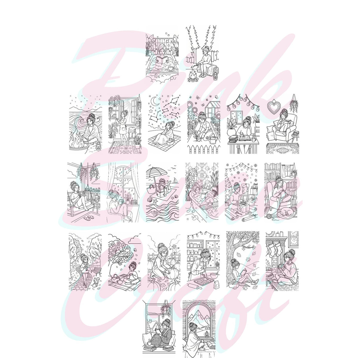 Cozy Girl Seasons: A Year of Quiet Moments 10x20 cm