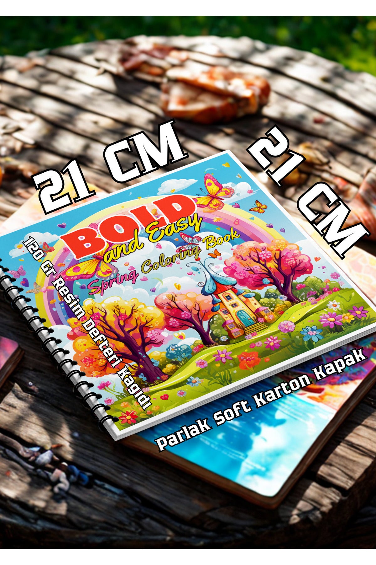 Spring (ilkbahar) Bold And Easy 20 x 20 Cm Büyük Boyama Kitabı