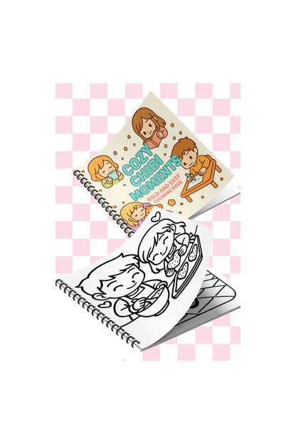 Cozy Anime Chibi Moments Bold And Easy 20x20 Cm Büyük Boyama Kitabı, Çocuklar Ve Yetişkinlere