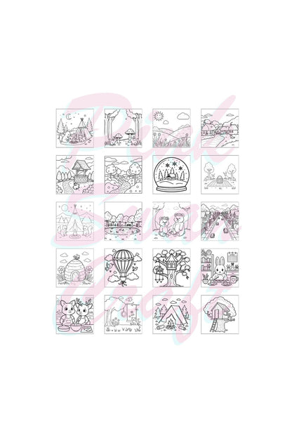 Bold And Easy Comf Day 20 x 20 Cm Büyük Boyama Kitabı - Yetişkin ve Çocuklar İçin Boyama Kitabı