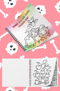 Halloween Spooky Cute And Kawaii Bold And Easy 20 x 20 Cm Büyük Boyama Kitabı