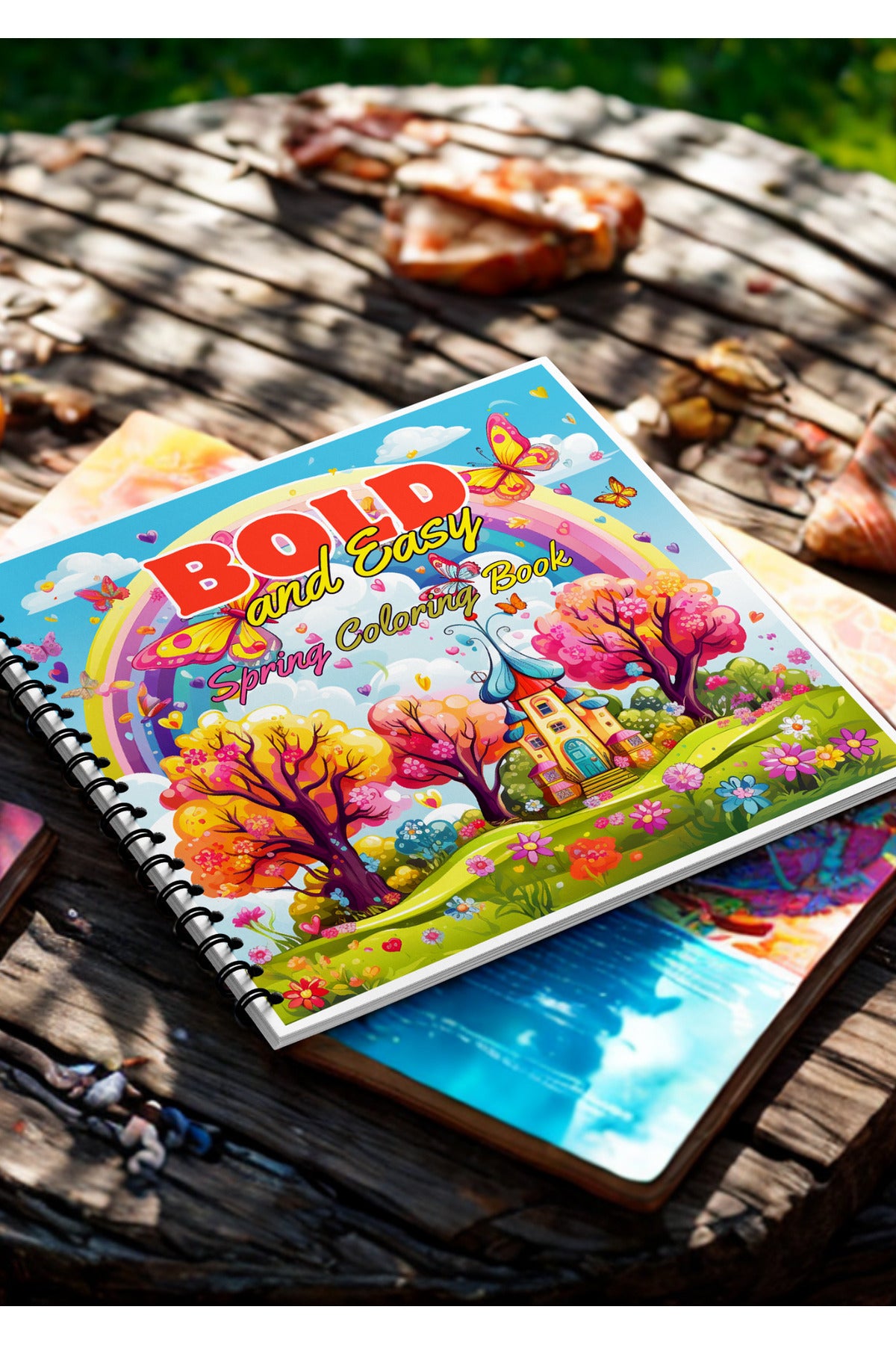 Spring (ilkbahar) Bold And Easy 20 x 20 Cm Büyük Boyama Kitabı