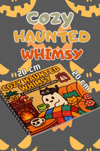 Cozy Haunted Whimsy Bold And Easy 20x20 Cm Büyük Boyama Kitabı, Çocuklar Ve Yetişkinler İçin