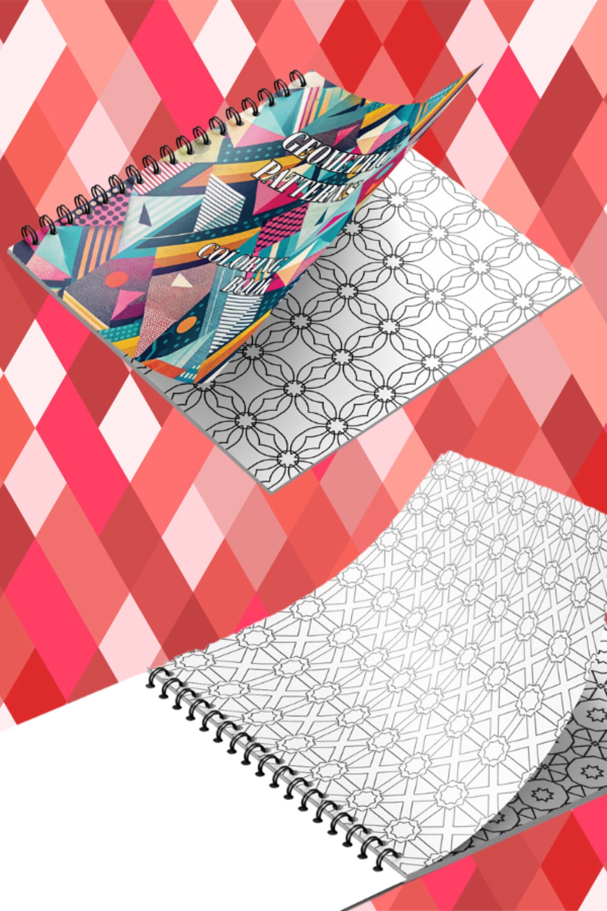 Geometrik Patternler 20 x 20 Cm Büyük Boyama Kitabı