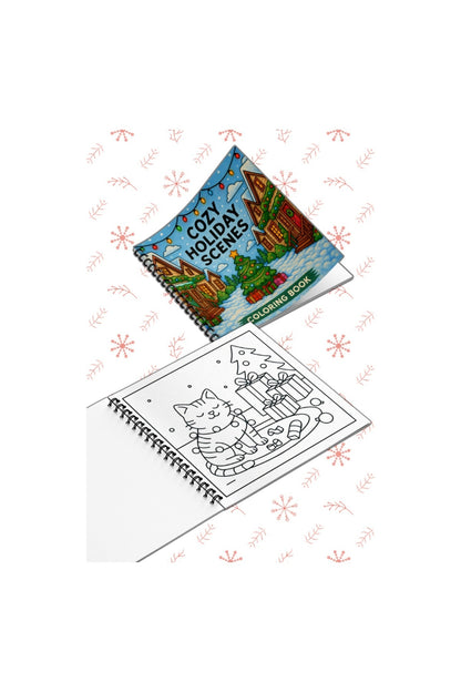 Yılbaşı Cozy Holiday Scenes Bold And Easy 20x20 Cm Büyük Boyama Kitabı, Çocuklar Yetişkinler