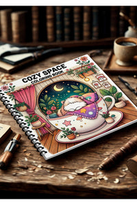 Cozy Spaces Bold And Easy – 20x20 cm Büyük Boyama Kitabı, Çocuklar ve Yetişkinler İçin