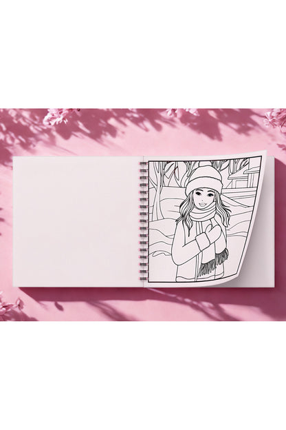 Girls Moments Bold And Easy 20 x 20 Cm Büyük Boyama Kitabı