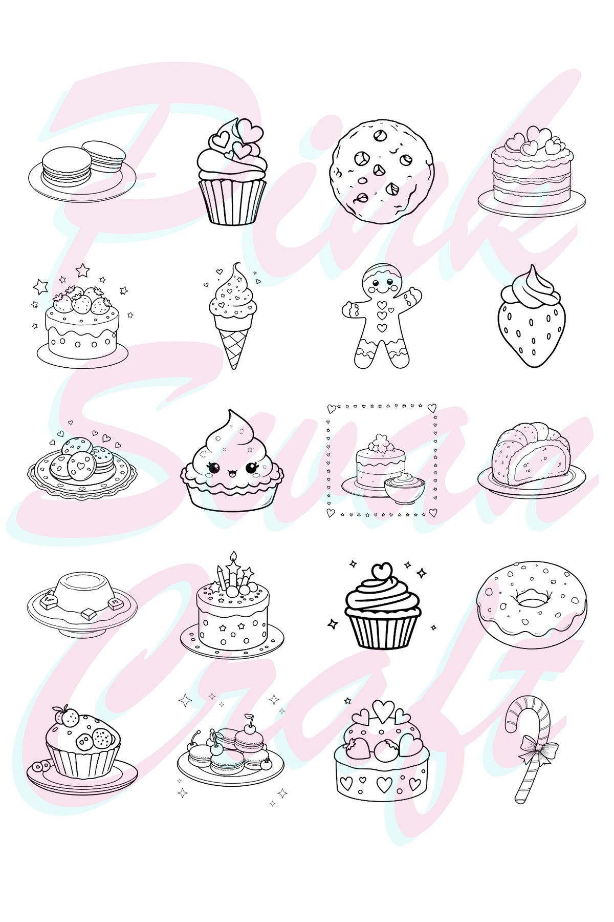 Sweet Treats Bold And Easy 20 x 20 Cm Büyük Boyama Kitabı