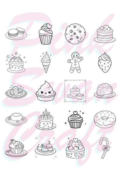 Sweet Treats Bold And Easy 20 x 20 Cm Büyük Boyama Kitabı