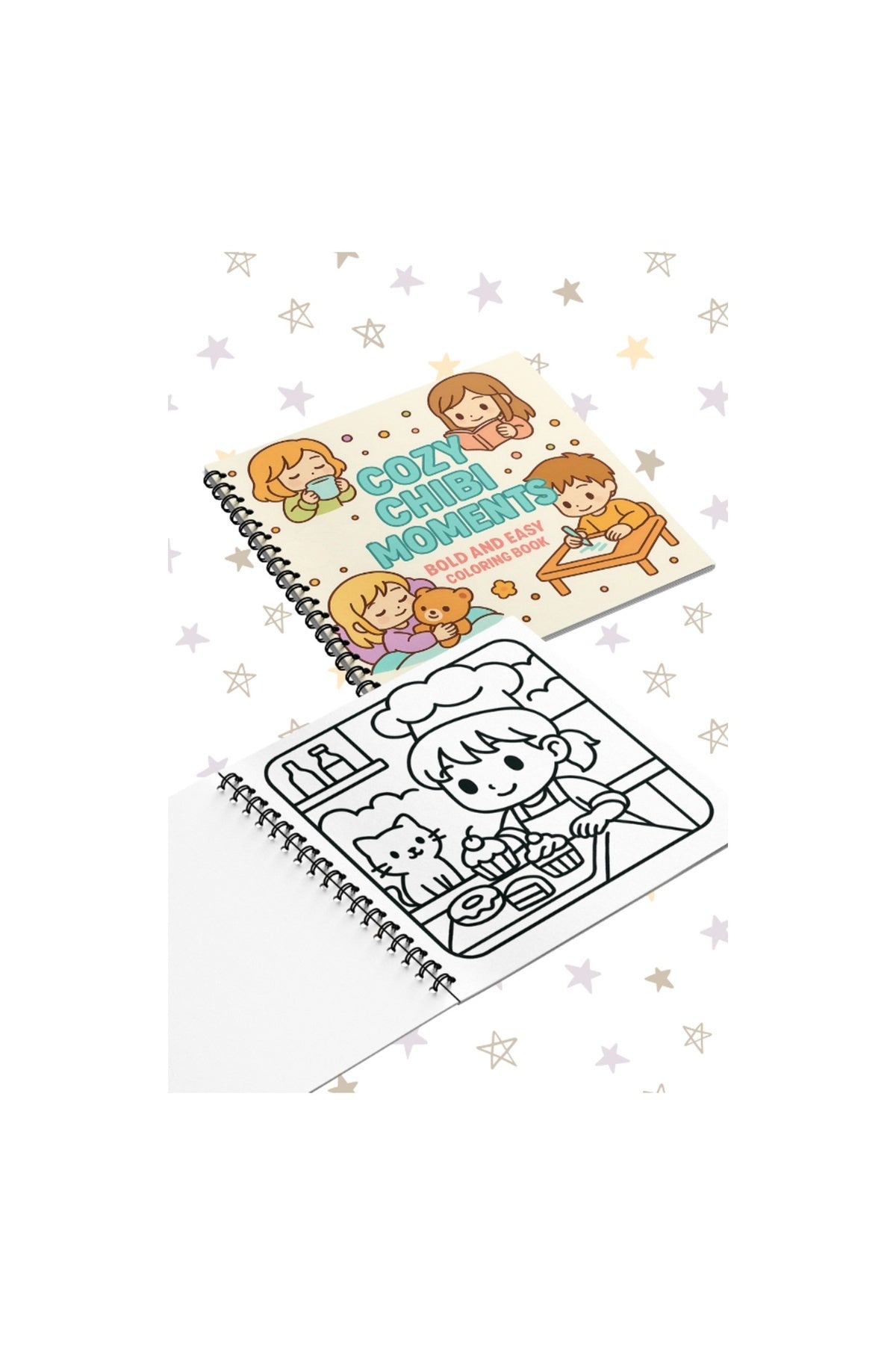 Cozy Anime Chibi Moments Bold And Easy 20x20 Cm Büyük Boyama Kitabı, Çocuklar Ve Yetişkinlere