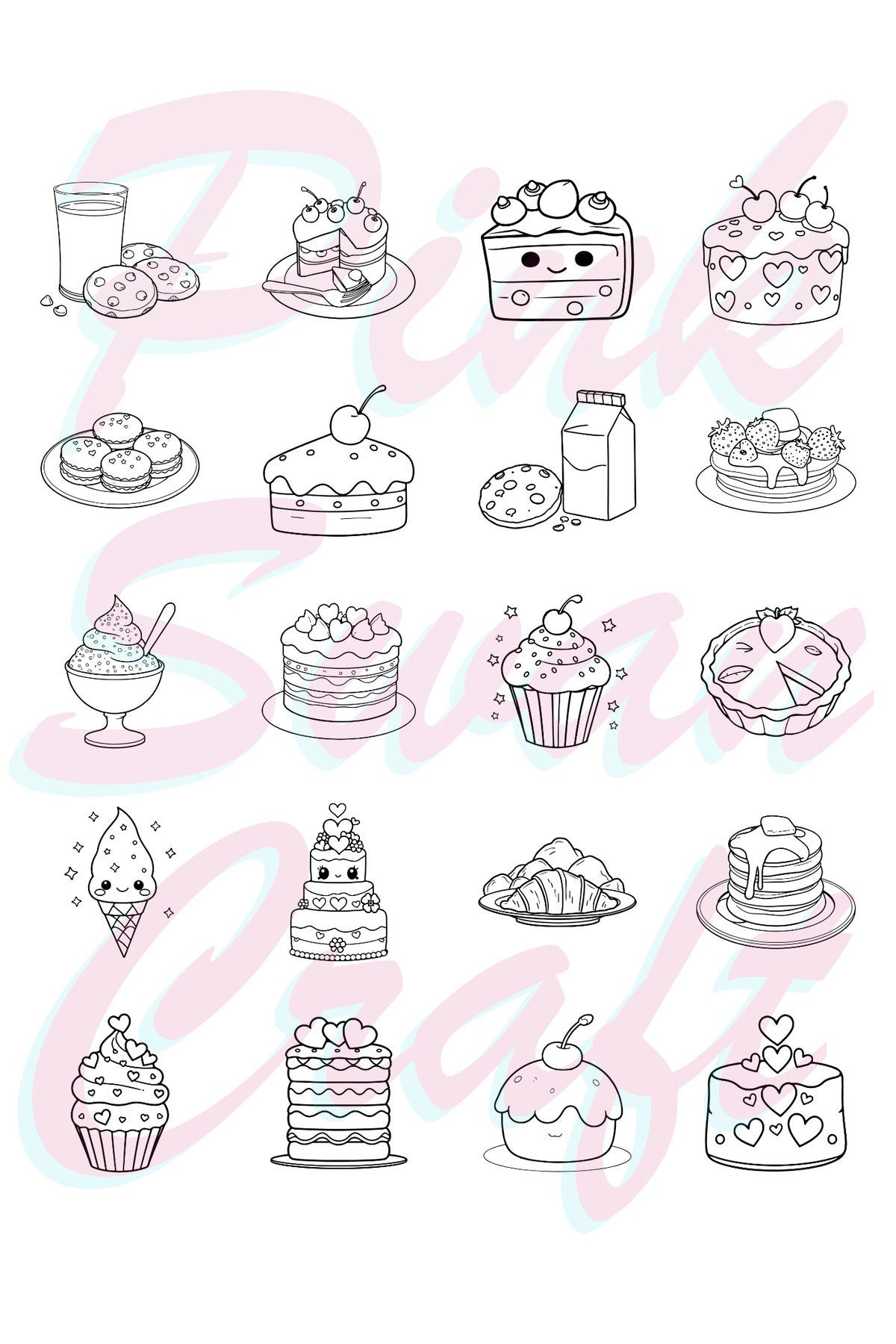 Sweet Treats Bold And Easy 20 x 20 Cm Büyük Boyama Kitabı