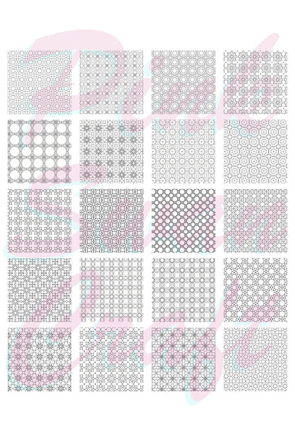 Geometrik Patternler 20 x 20 Cm Büyük Boyama Kitabı