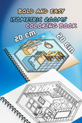 Isometric Rooms Bold And Easy - 20x20 Büyük Boyama Kitabı, Çocuklar ve Yetişkinler İçin