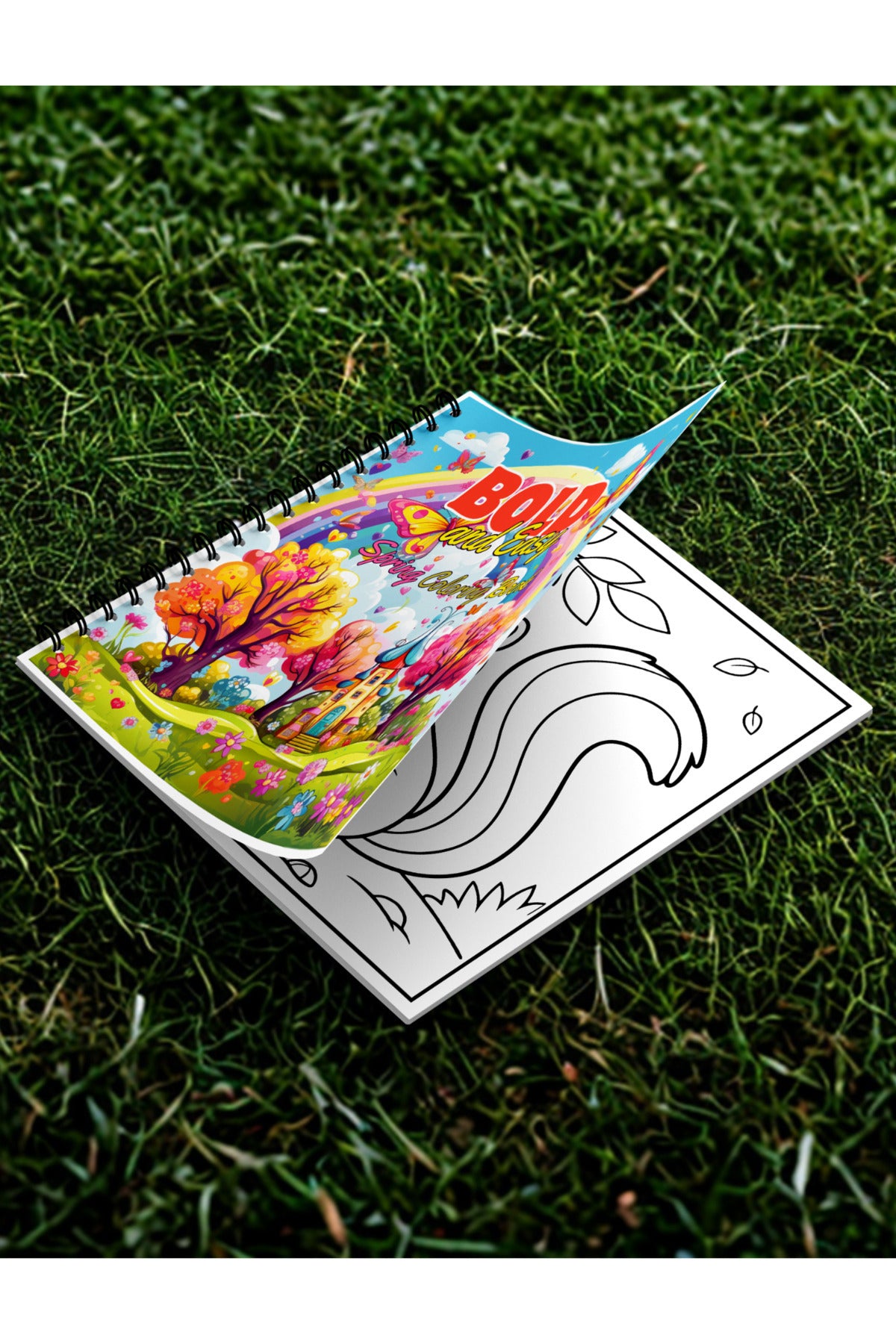 Spring (ilkbahar) Bold And Easy 20 x 20 Cm Büyük Boyama Kitabı