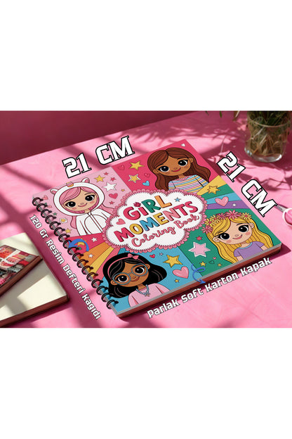 Girls Moments Bold And Easy 20 x 20 Cm Büyük Boyama Kitabı