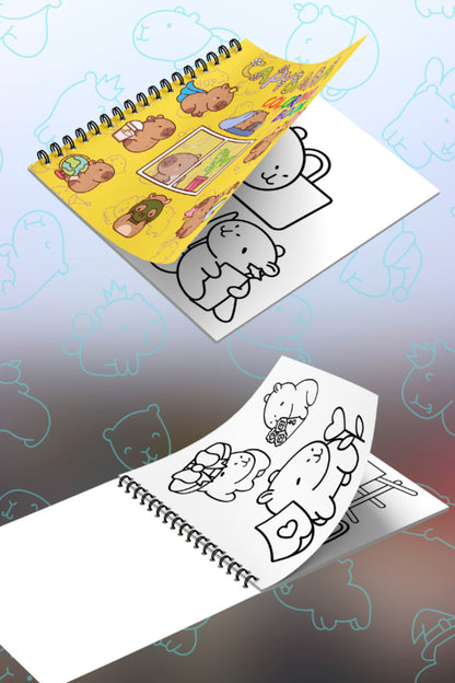 Kapibara (Capybara) Bold And Easy 20 x 20 Cm Büyük Boyama Kitabı