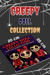 Creepy Doll Collection Bold And Easy 20x20 Cm Büyük Boyama Kitabı Çocuklar Yetişkinler