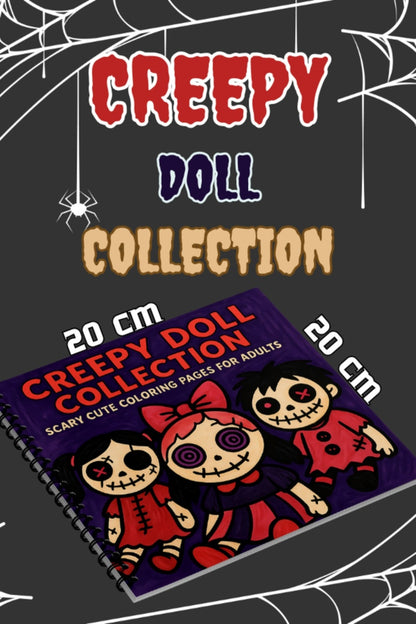 Creepy Doll Collection Bold And Easy 20x20 Cm Büyük Boyama Kitabı Çocuklar Yetişkinler