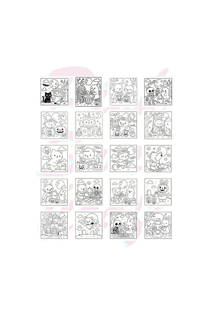 Cozy Haunted Whimsy Bold And Easy 20x20 Cm Büyük Boyama Kitabı, Çocuklar Ve Yetişkinler İçin