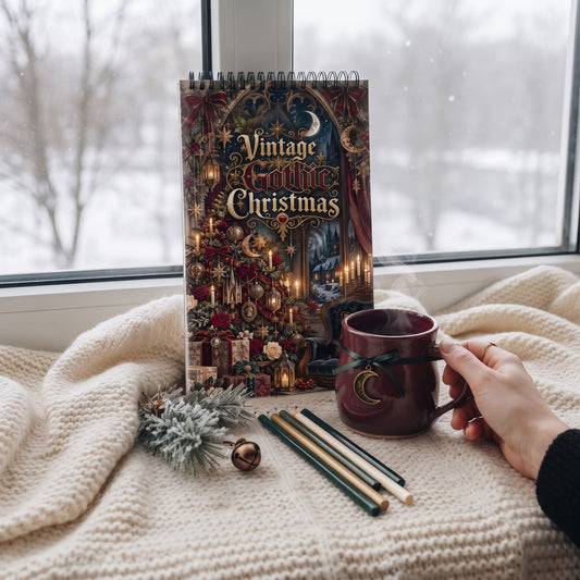 Vintage Gothic Christmas 10x20 cm Cep / Çanta Boy Boyama Kitabı
