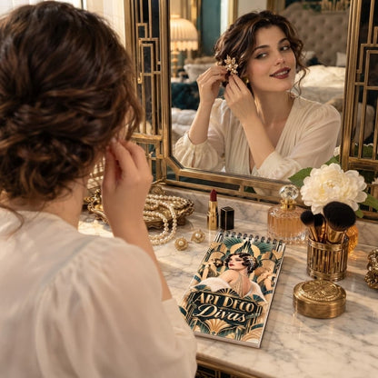 Art Deco Divas – Vintage Kadın Figürleri 10x20 Cep Çanta Boy BoyBoyama Kitabı