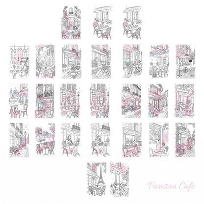 Café de Paris – Paris Kafeleri Temalı Bold & Easy Boyama Kitabı | 10x20 cm