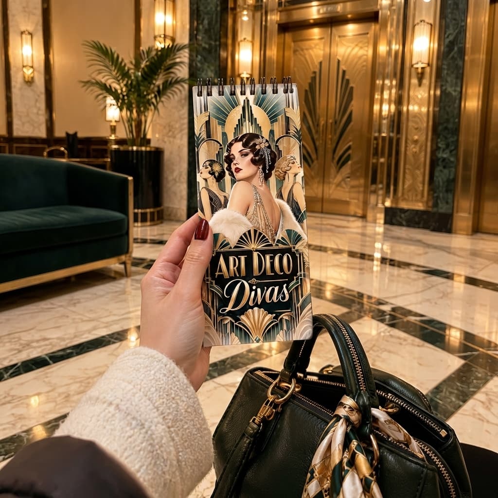 Art Deco Divas – Vintage Kadın Figürleri 10x20 Cep Çanta Boy BoyBoyama Kitabı