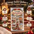 Vintage Snow Globes – Vintage Kar Küreleri 10x20 cm Cep Boy Boyama Kitabı