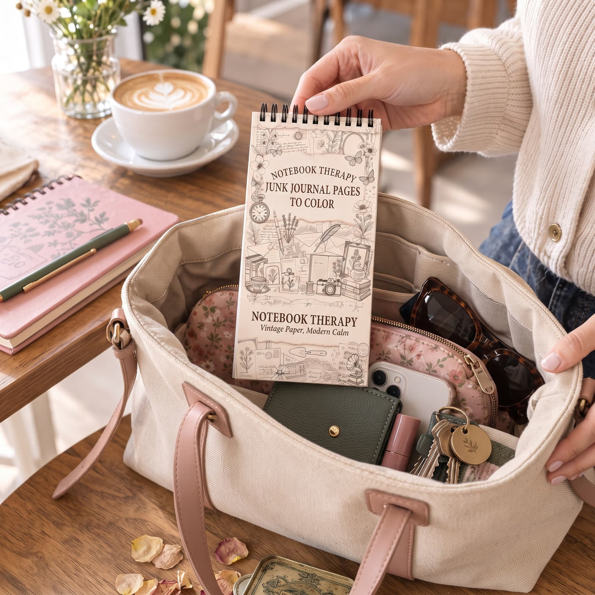 Notebook Therapy Junk Journal 10x20 cm Cep Boy Boyama Kitabı