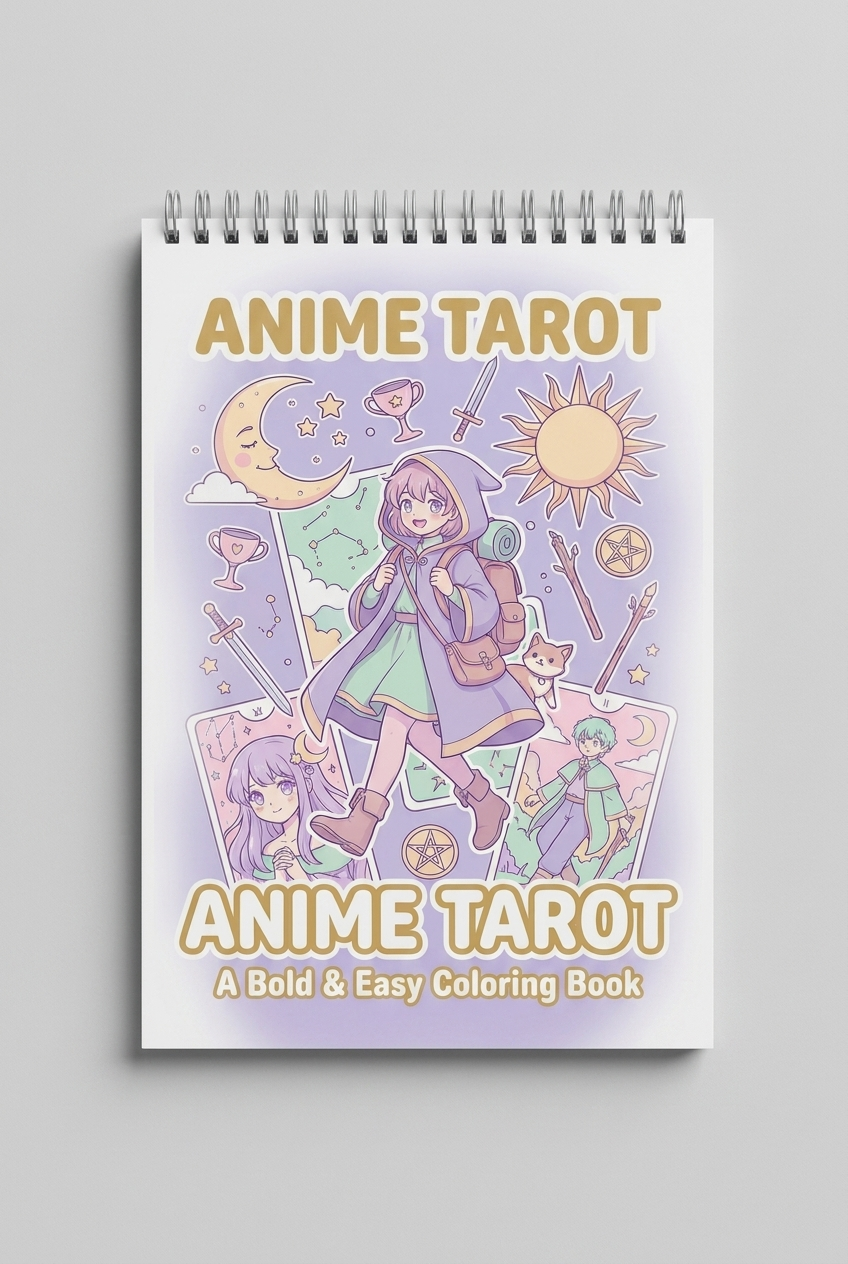 Anime Tarot: Bold & Easy Boyama Kitabı - 10x20 cm