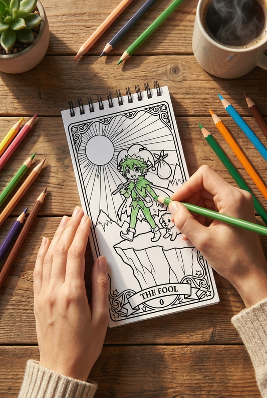 Anime Tarot: Bold & Easy Boyama Kitabı - 10x20 cm