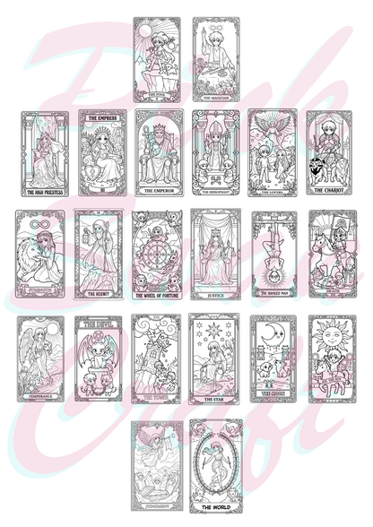 Anime Tarot: Bold & Easy Boyama Kitabı - 10x20 cm