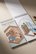 Tiny Corners: A Little World of Rooms Boyama Kitabı - Çanta / Cep Boy - 10x20 cm