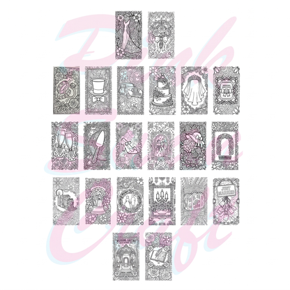 Vintage Wedding: A Timeless Love Story Boyama Kitabı - Çanta / Cep Boy - 10x20 cm