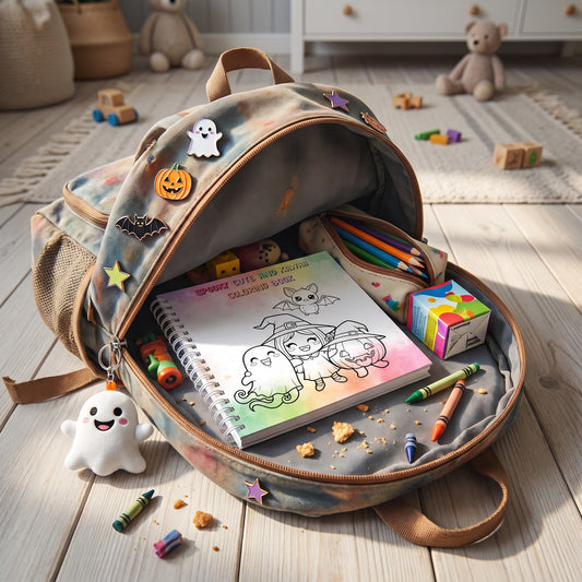 Halloween Spooky Cute And Kawaii Bold And Easy 20 x 20 Cm Büyük Boyama Kitabı