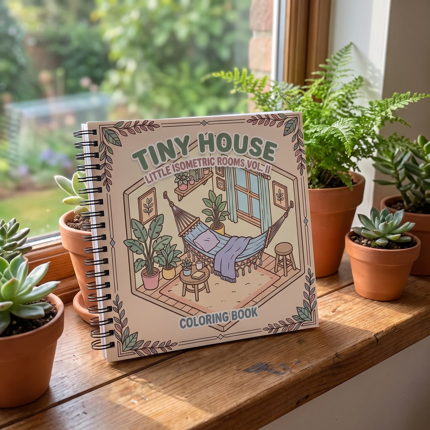 Little Tiny Isometric Rooms II – 20x20 cm Büyük Boyama Kitabı, Çocuklar ve Yetişkinler İçin