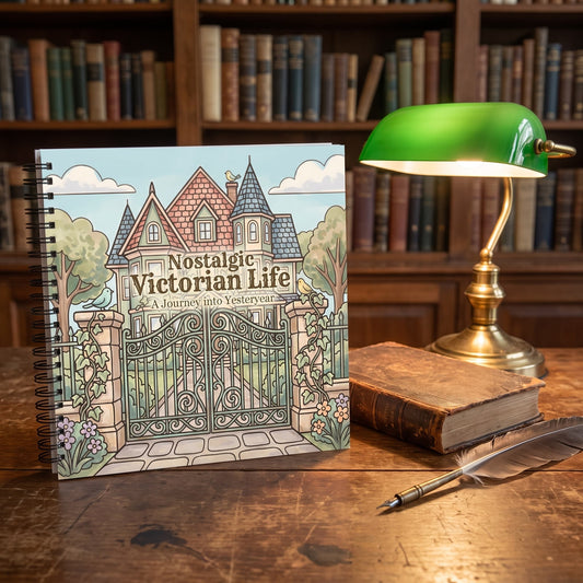 Vintage Nostalgic Victorian Life 20x20 Cm Büyük Boyama Kitabı, Çocuklar Ve Yetişkinlere