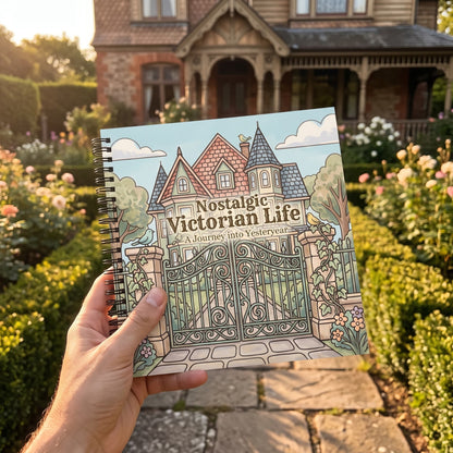 Vintage Nostalgic Victorian Life 20x20 Cm Büyük Boyama Kitabı, Çocuklar Ve Yetişkinlere
