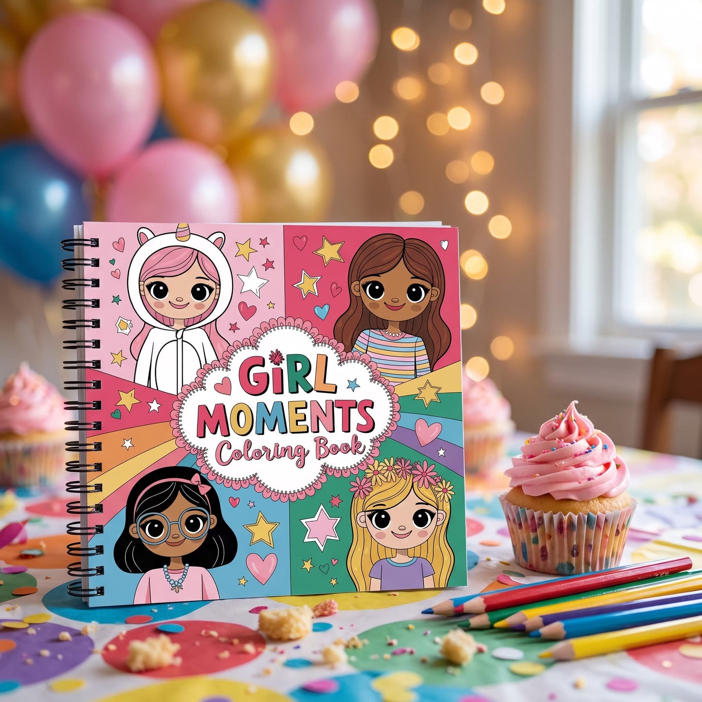 Girls Moments Bold And Easy 20 x 20 Cm Büyük Boyama Kitabı