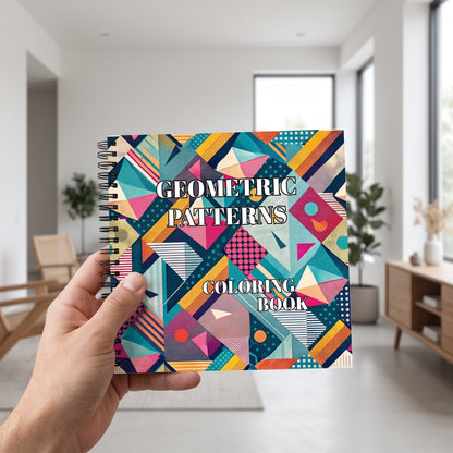 Geometrik Patternler 20 x 20 Cm Büyük Boyama Kitabı