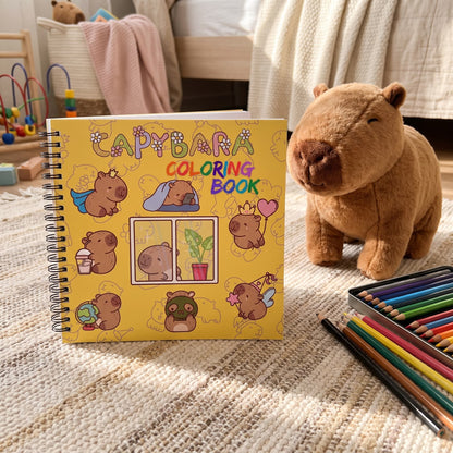 Kapibara (Capybara) Bold And Easy 20 x 20 Cm Büyük Boyama Kitabı