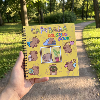 Kapibara (Capybara) Bold And Easy 20 x 20 Cm Büyük Boyama Kitabı