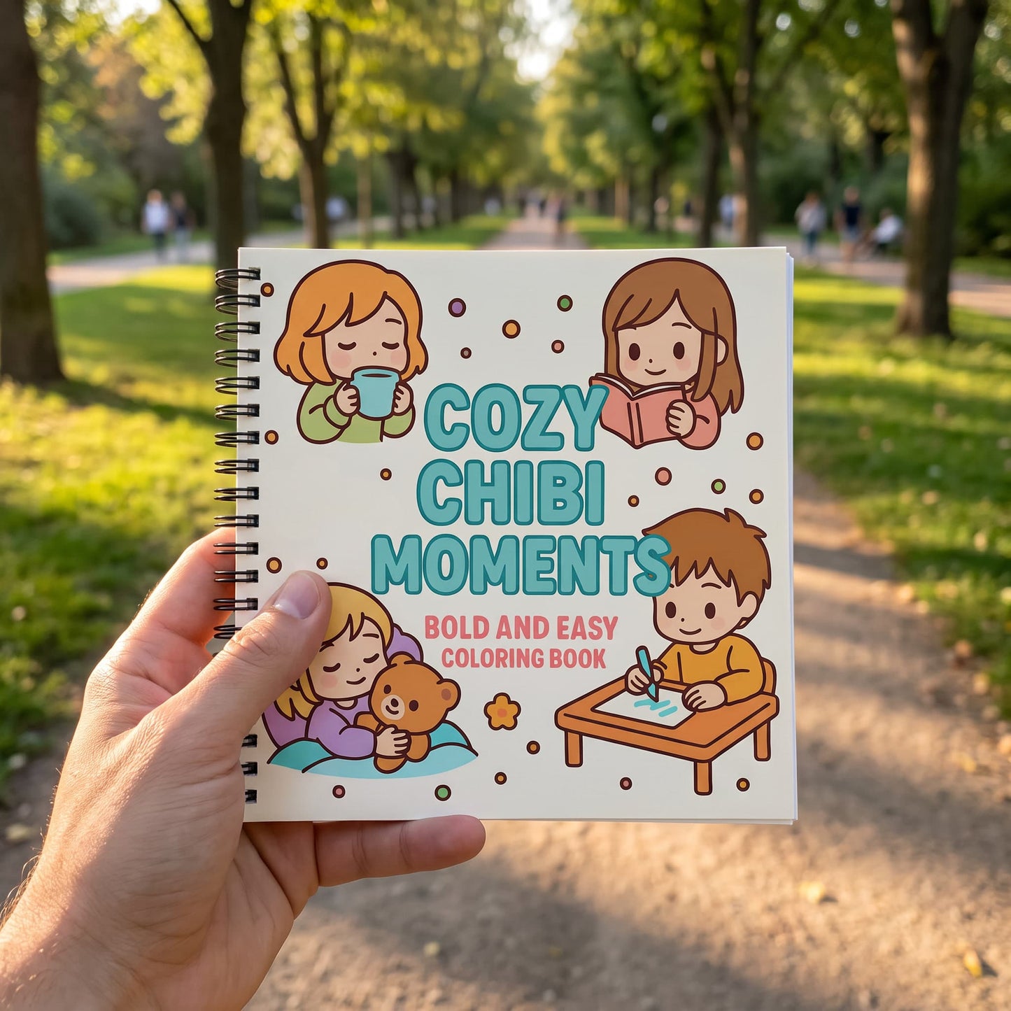 Cozy Anime Chibi Moments Bold And Easy 20x20 Cm Büyük Boyama Kitabı, Çocuklar Ve Yetişkinlere