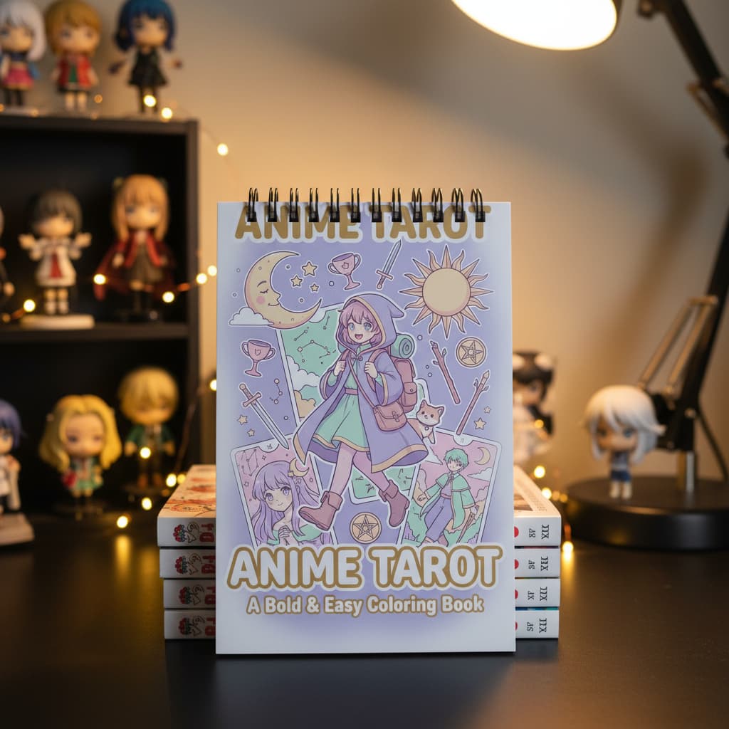 Anime Tarot: Bold & Easy Boyama Kitabı - 10x20 cm